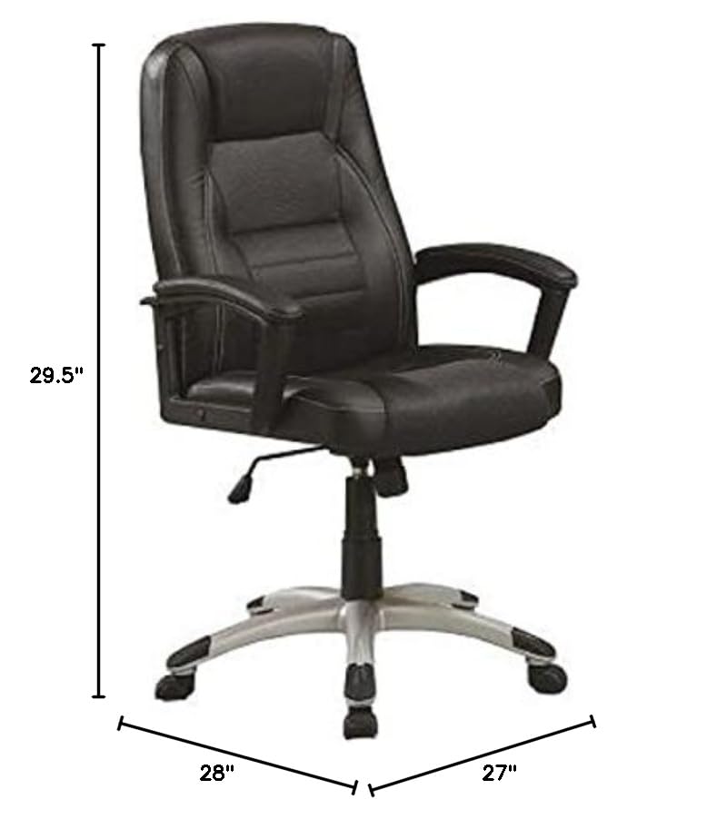 Home Square 3-Piece Office Furniture Set - Computer Desk, Bookcase & Ergonomic Chair for Home Office, Study Room or Workspace