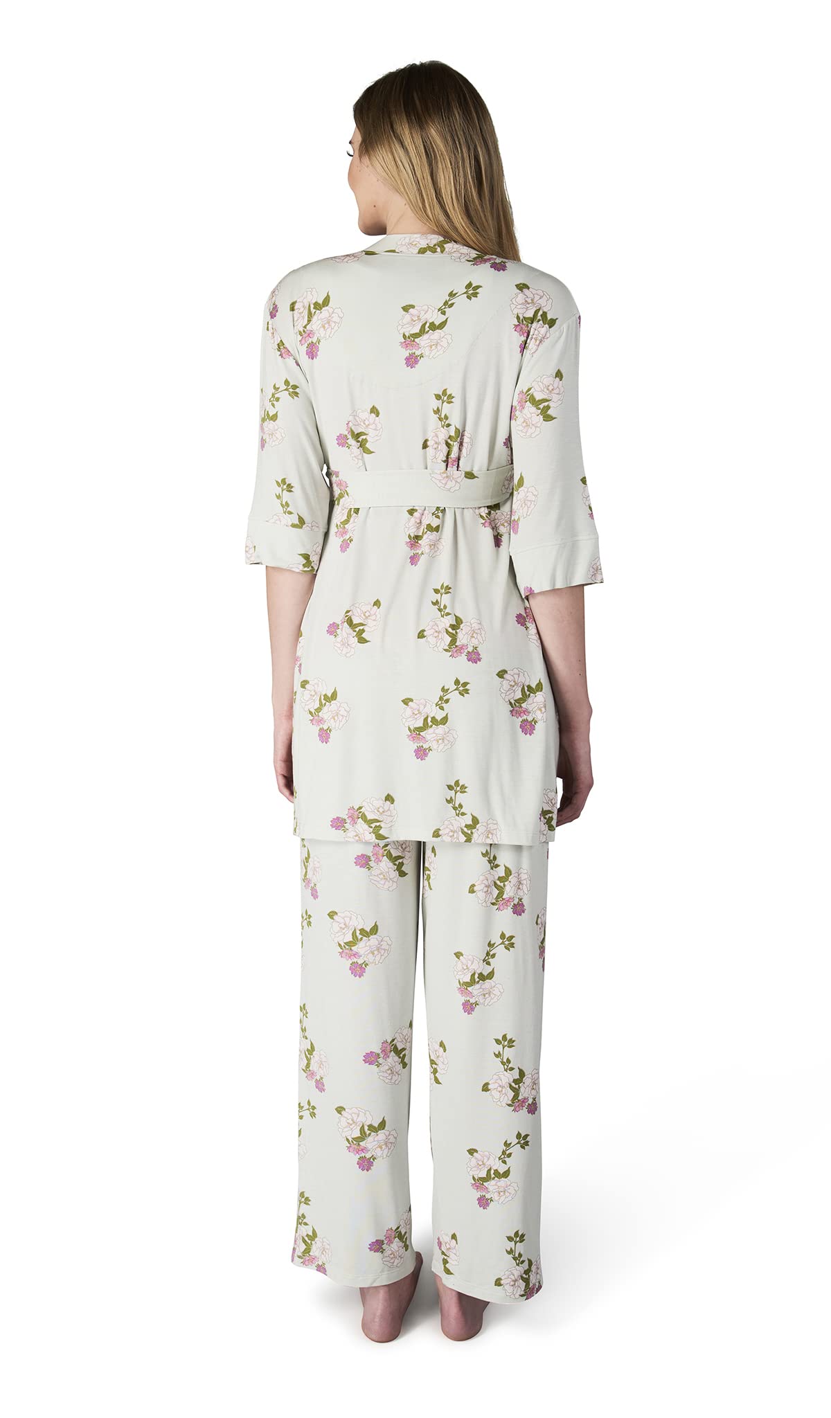 5-Piece Maternity & Nursing Pajama Set - Soft Cotton Sleepwear for Pregnant Women & New Moms - Comfortable Breastfeeding Pajamas for Nighttime Nursing and Postpartum Recovery