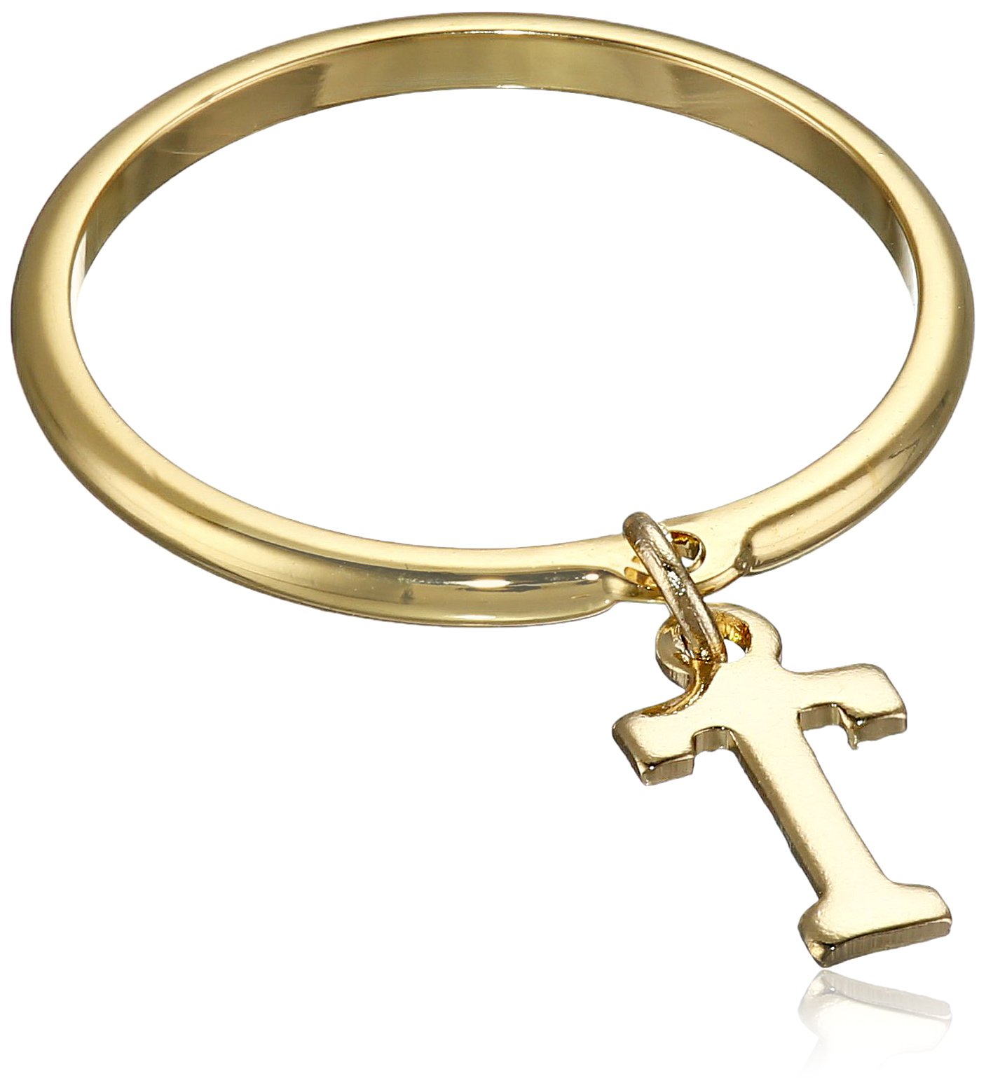 A.V. Max Dangle Initial Ring - Personalized Letter Ring for Women, Size 7 - Perfect for Gifts, Birthdays, Anniversaries & Everyday Fashion Accessories