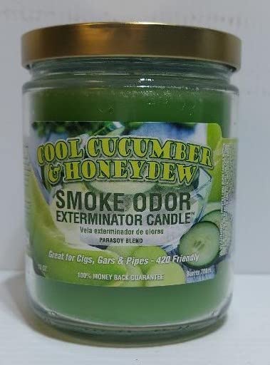 Smoke Odor Eliminator Candle - 13 oz Coconut Grove Scented Jar (8-Pack) | Orange Lemon, Pumpkin Spice, Pineapple Coconut, Tropical Fiesta, Cool Cucumber Honeydew, Apple Orchard & Papaya | Home, Office, Car Air Freshener for Smoke & Pet Odor Removal