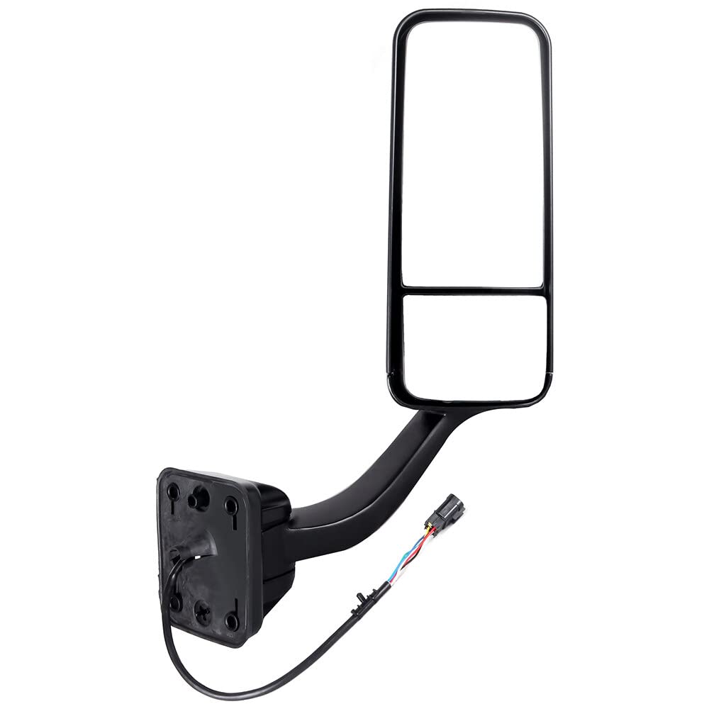 SCITOO Power Heated Towing Mirror - Right Passenger Side for Freightliner Cascadia 2008-2016 (Black, OEM A2261257005) | Durable Truck Exterior Rear View Mirror for Safe Driving in All Weather Conditions