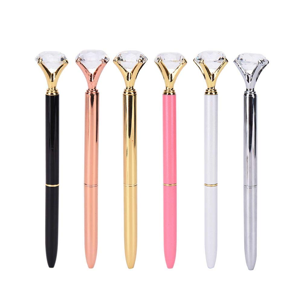 1Pcs Rose Gold Diamond Pen - Elegant Bling Metal Ballpoint Pen with Crystal Design for Office, School & Gift Giving | Premium Writing Instrument for Women & Professionals