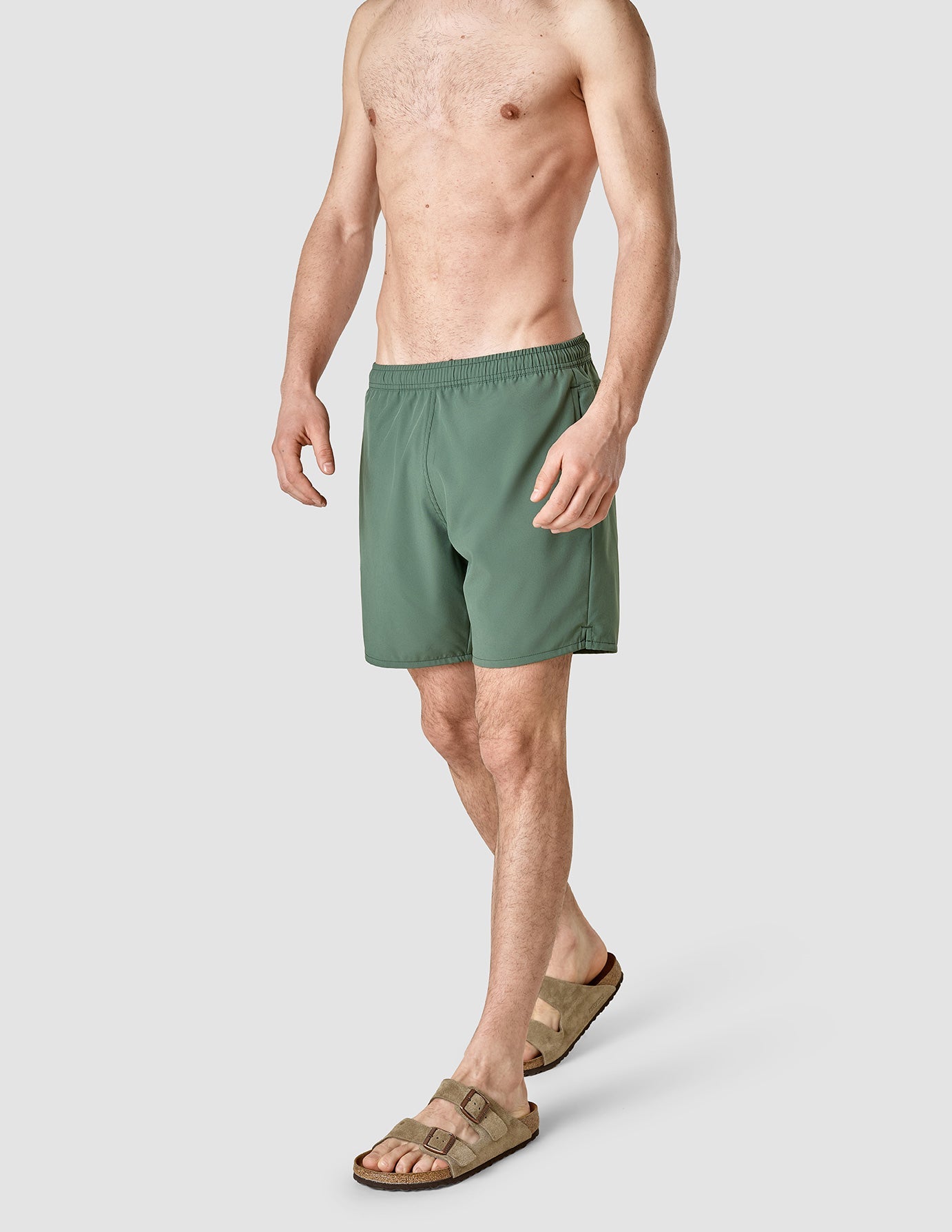 Premium Men's Swim Shorts Quick Dry Garden Green - Perfect for Beach, Pool & Summer Vacations