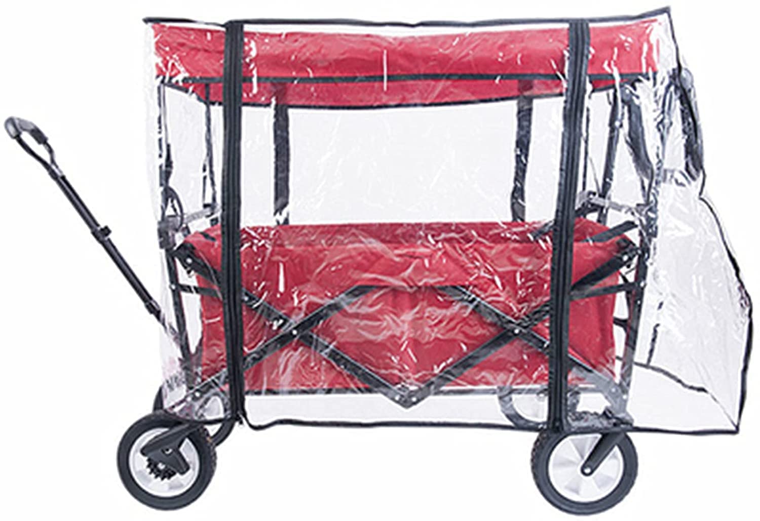 **Waterproof Snow Wind Rain Cover for Hand Push Portable Camping Trolley - Collapsible Outdoor Folding Wagon Accessory - Lightweight & Foldable for Hiking, Beach, Picnic & Outdoor Adventures**