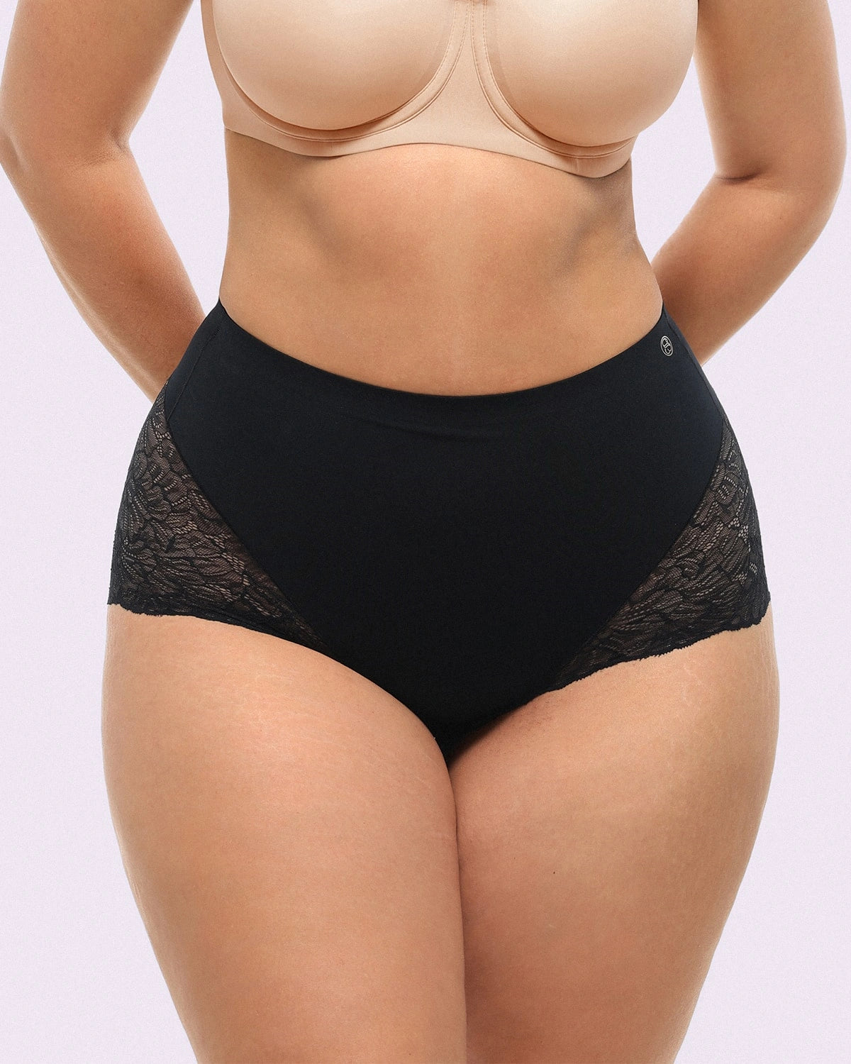 Bare Essentials™ MeshSmooth™ Mid Waist Lace Panties - Comfortable Women's Underwear for Everyday Wear, Date Night & Special Occasions