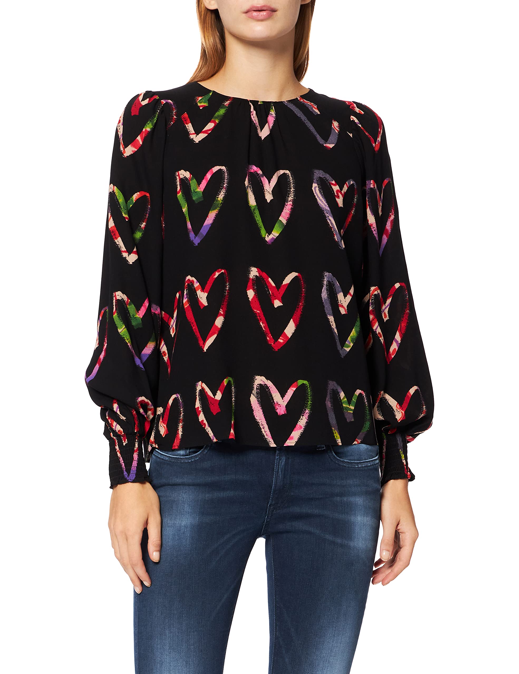 Desigual Women's Long Sleeve Woven Blouse - Stylish Casual & Office Wear for Fall & Winter Fashion