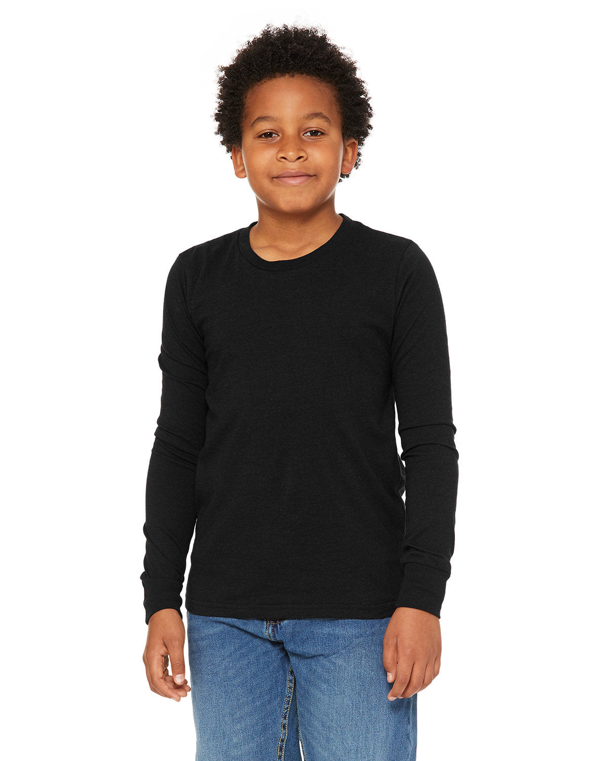 Bella + Canvas 3501Y Youth Long Sleeve T-Shirt - Soft Cotton Jersey Tee for Kids & Teens - Perfect for School, Sports & Everyday Wear