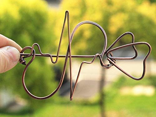 ECG Heartbeat Hair Clip - Vintage Copper Metal Hair Barrette Slide, Elegant Hair Jewelry Pin for Women | Perfect for Weddings, Parties & Everyday Wear