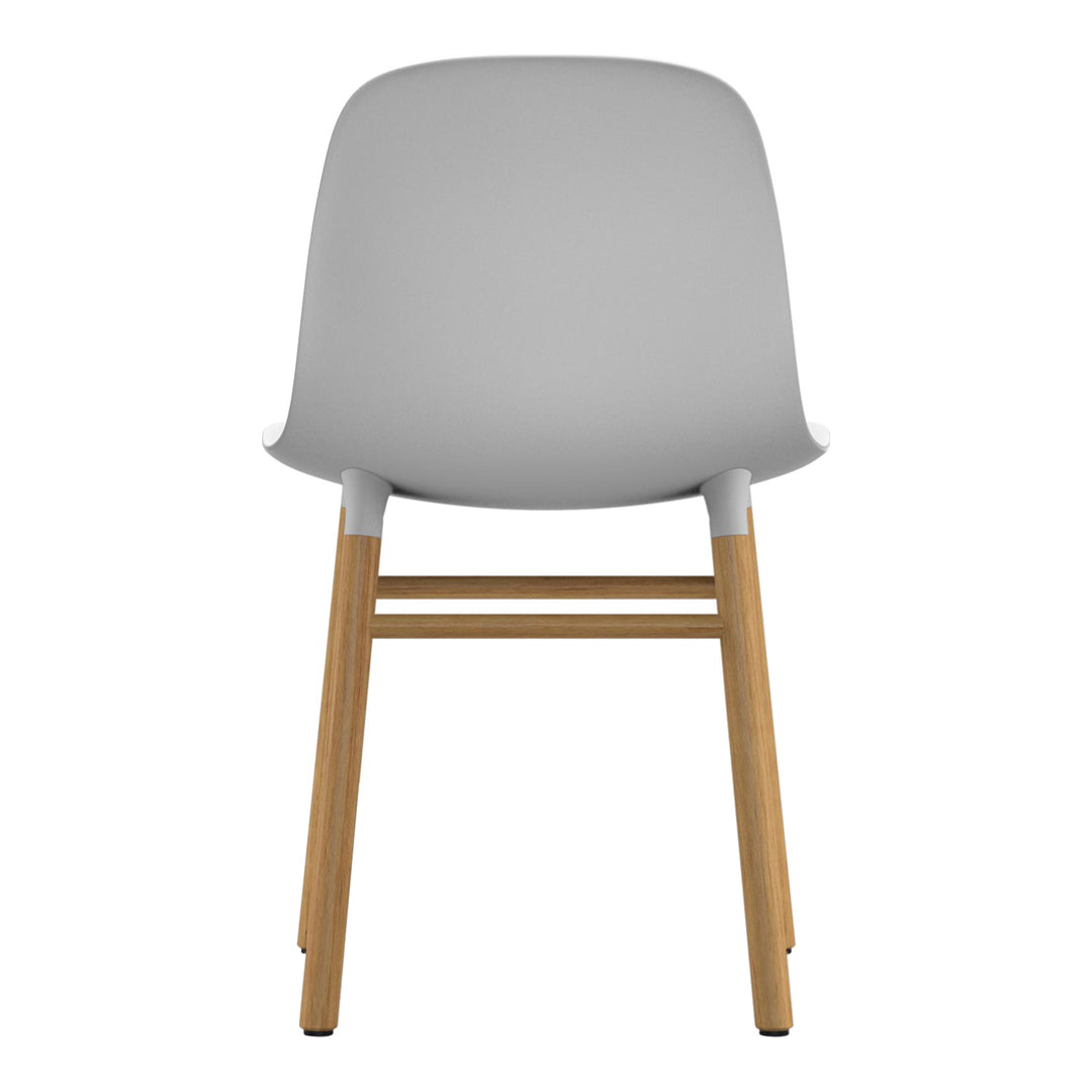 Modern Form Chair with Sturdy Wooden Legs - Perfect for Dining Room, Office, or Living Room Decor