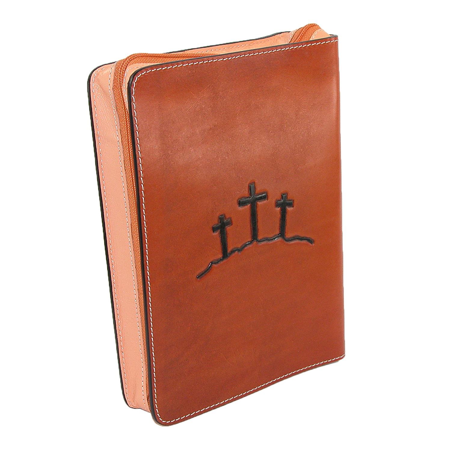 3D Natural Bible Cover - Premium PU Leather Bible Case with Hand Strap & Gift Box - Perfect for Church, Travel, and Daily Devotion