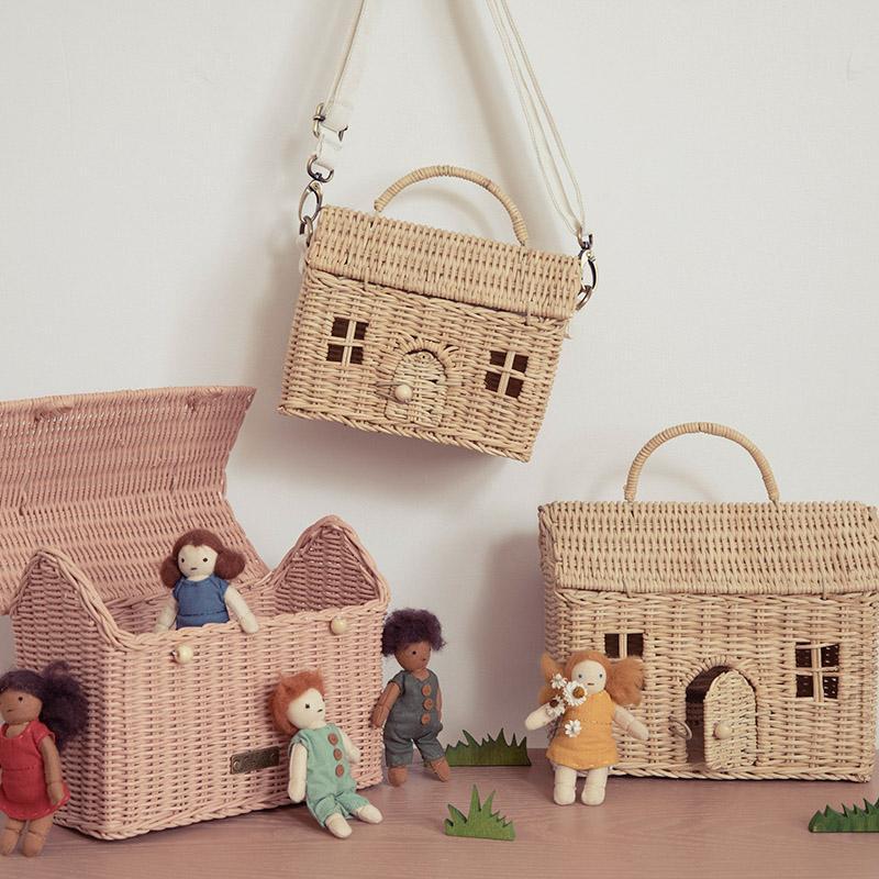 Rattan Casa Bag - Natural Straw Handwoven Beach Tote for Women - Perfect for Summer Vacation, Picnic, and Shopping