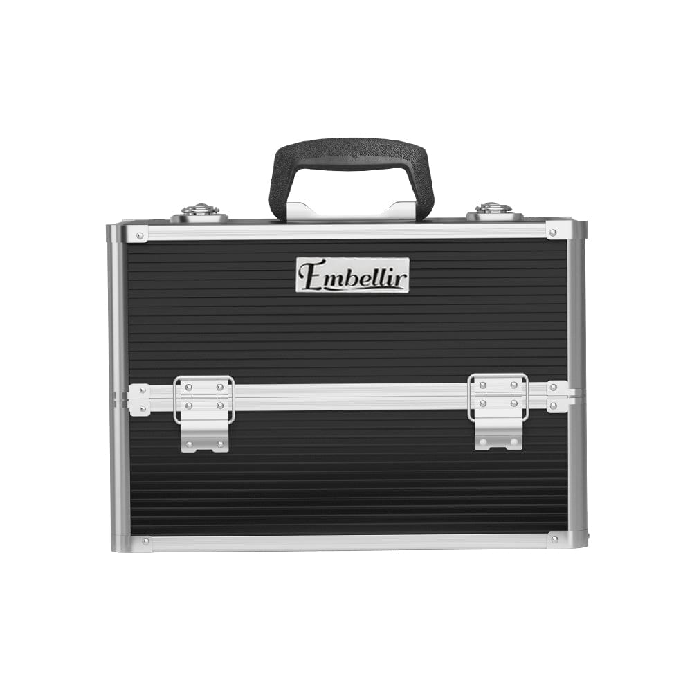 Embellir Portable Cosmetic Beauty Makeup Case - Black | Travel Makeup Organizer for Women | Perfect for Home, Travel & Professional Use