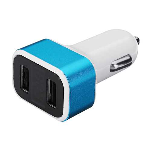 Bakeey 3.1A Dual USB Car Charger with LED Voltage Display - Fast Charging for iPhone, Samsung, iPad, Tablets - Perfect for Road Trips & Daily Commute