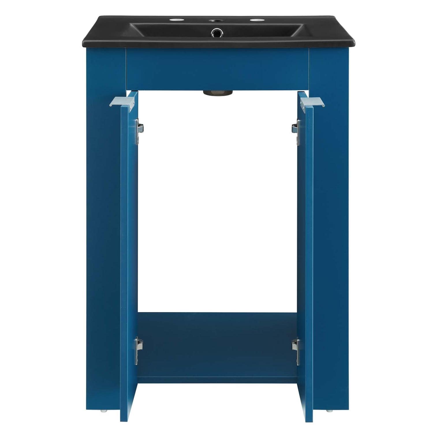 Modway Maybelle 24-Inch Bathroom Vanity with Sink in Navy Black - Perfect for Small Bathrooms, Powder Rooms & Apartment Remodels