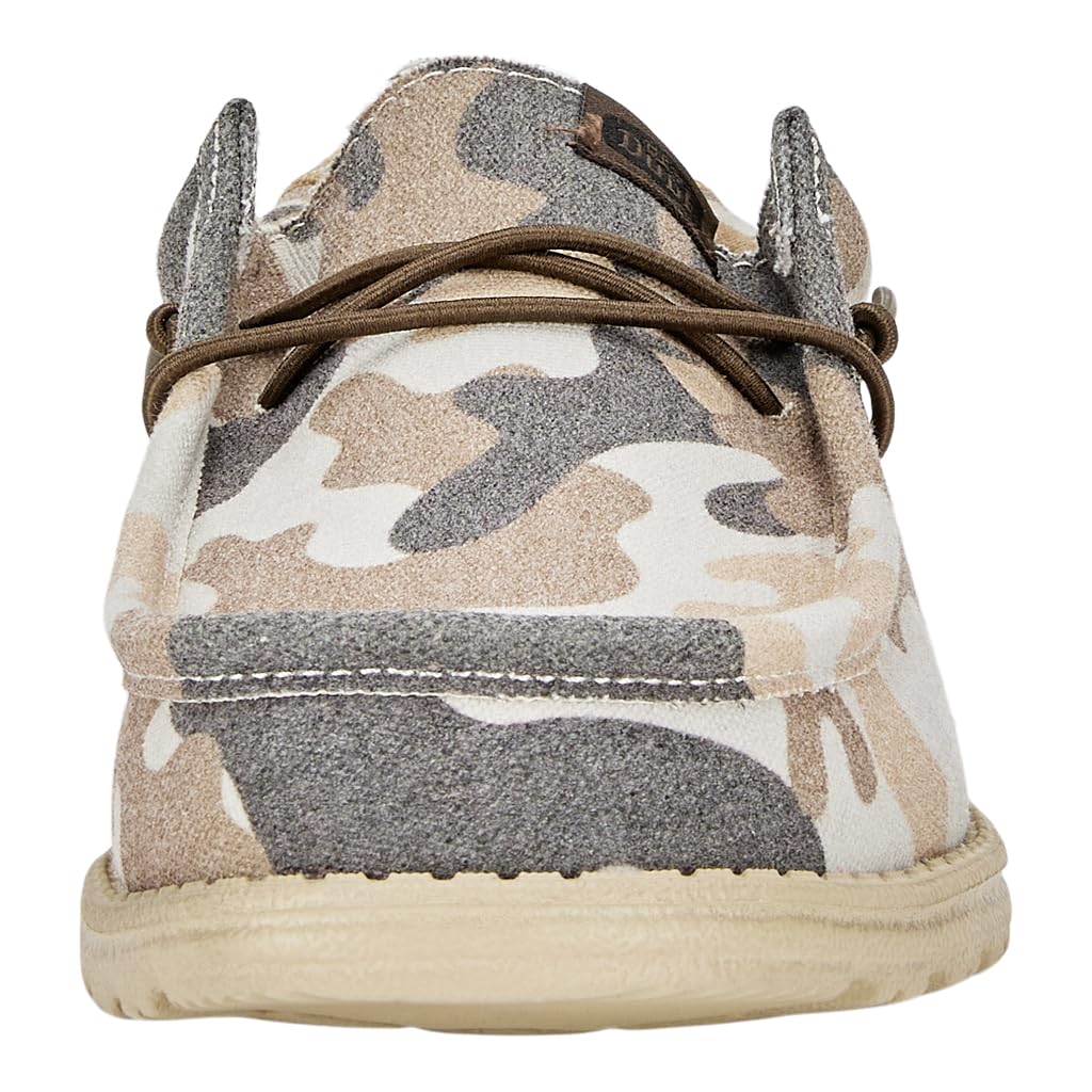 Hey Dude Men's Wally Washed Camo Slip-On Loafers - Comfortable Lightweight Casual Shoes for Men - Perfect for Walking, Travel & Everyday Wear