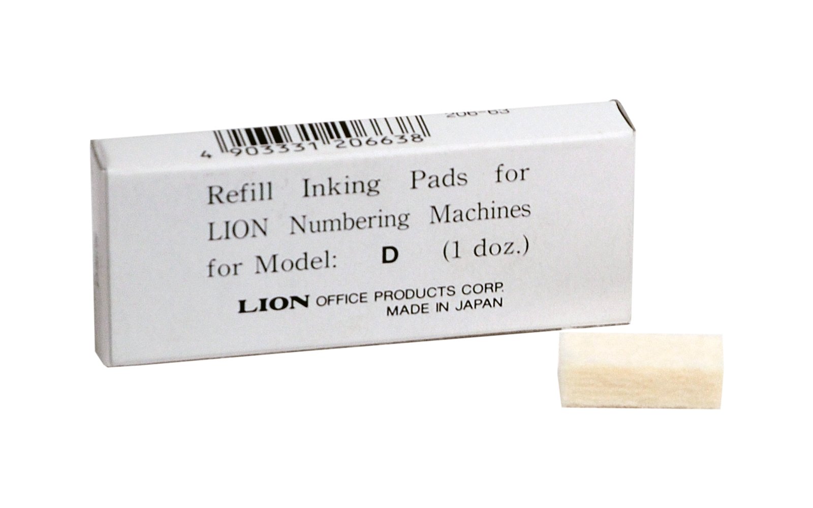 Lion Replacement Ink Pads for D Model Automatic Numbering Machines - 12 Pads per Box (PAD-D) | Office Supplies, Document Stamping, Invoice Numbering, Legal Paperwork