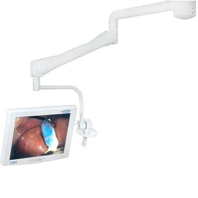 Bovie System Two Monitor Arm - Single Ceiling Mount for Dual Screen Setup | Ergonomic Adjustable Monitor Stand for Office, Gaming & Home Workspace