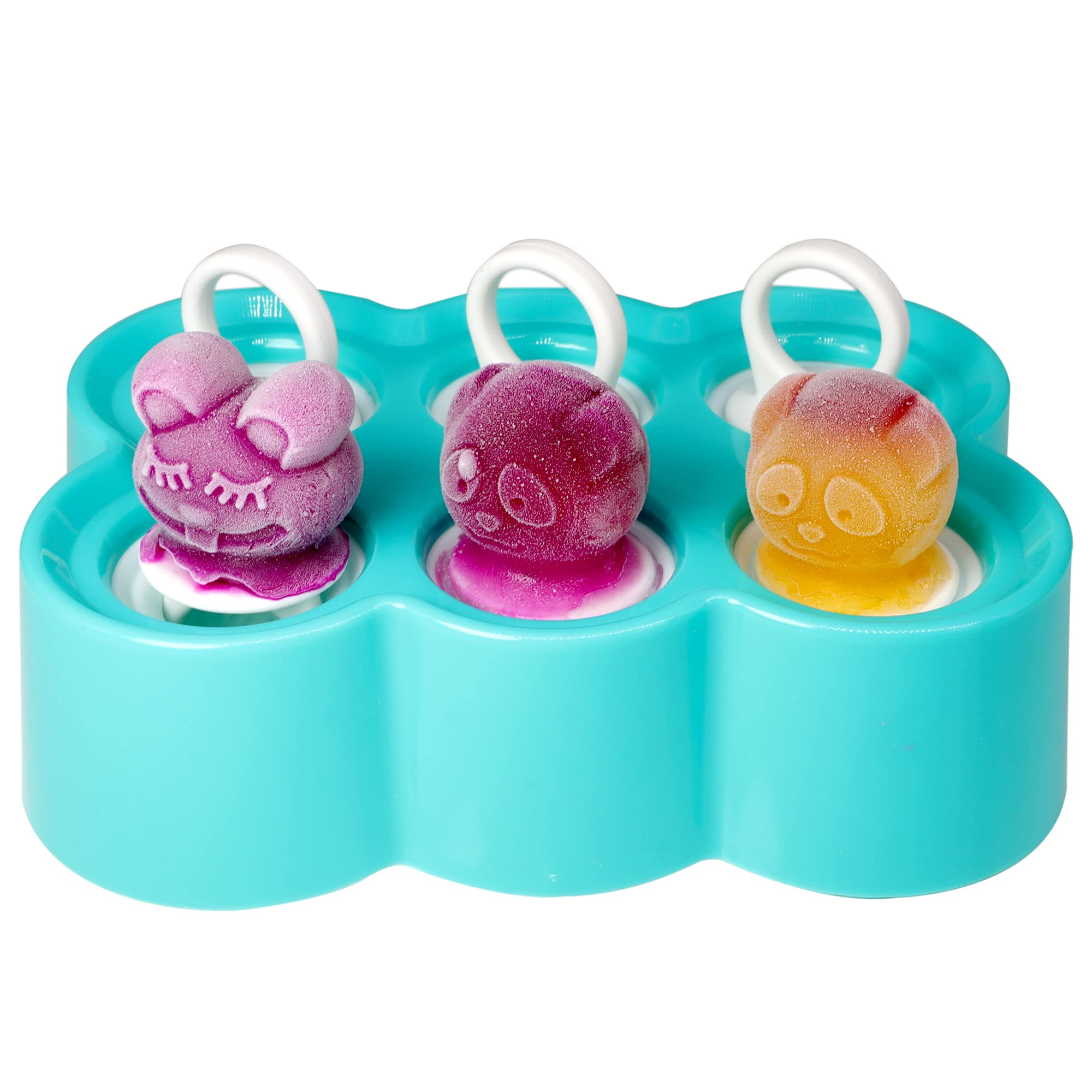 BPA-Free Silicone Popsicle Molds for Kids - Fun Ice Pop Maker with Unique Cute Shapes, Easy to Remove & Dishwasher Safe (Green) | Perfect for Summer Treats, Birthday Parties & Family Fun