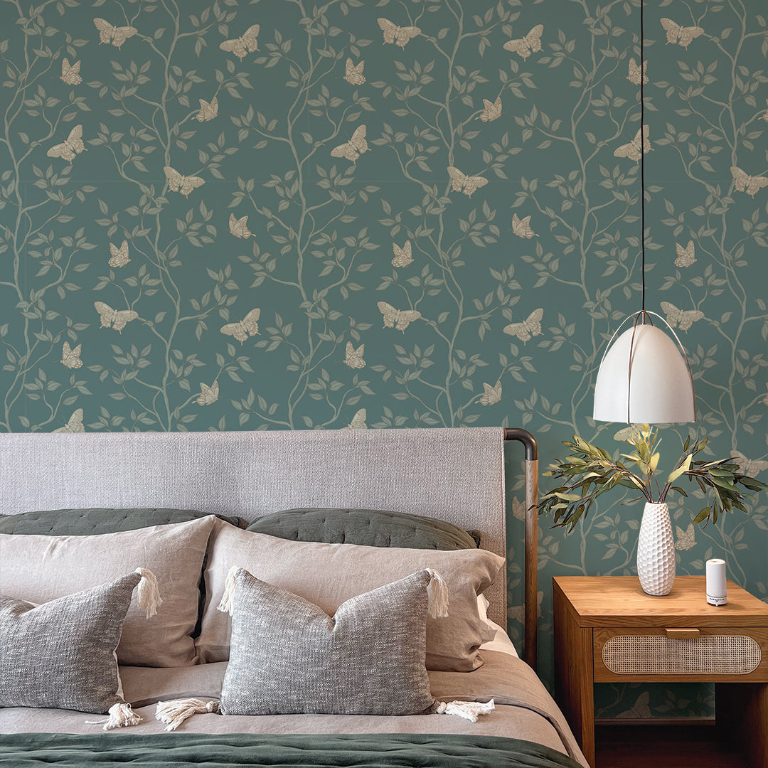 Monarch Unpasted Wallpaper - Premium Self-Adhesive Wallpaper for Home Decor - Perfect for Living Rooms, Bedrooms & Offices