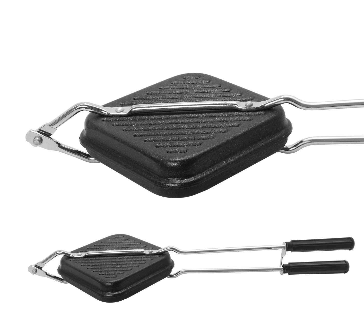 Non-Stick Sandwich Maker & Grill Toaster - Perfect for Breakfast, Lunch & Quick Snacks - Black