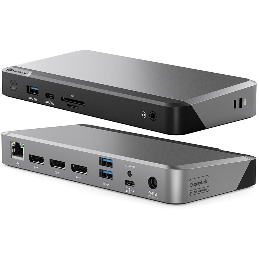ALOGIC Universal Triple 4K Docking Station with 100W Power Delivery - USB C Hub for MacBook Pro/Air, Dell, HP - Home Office & Gaming Setup Accessory