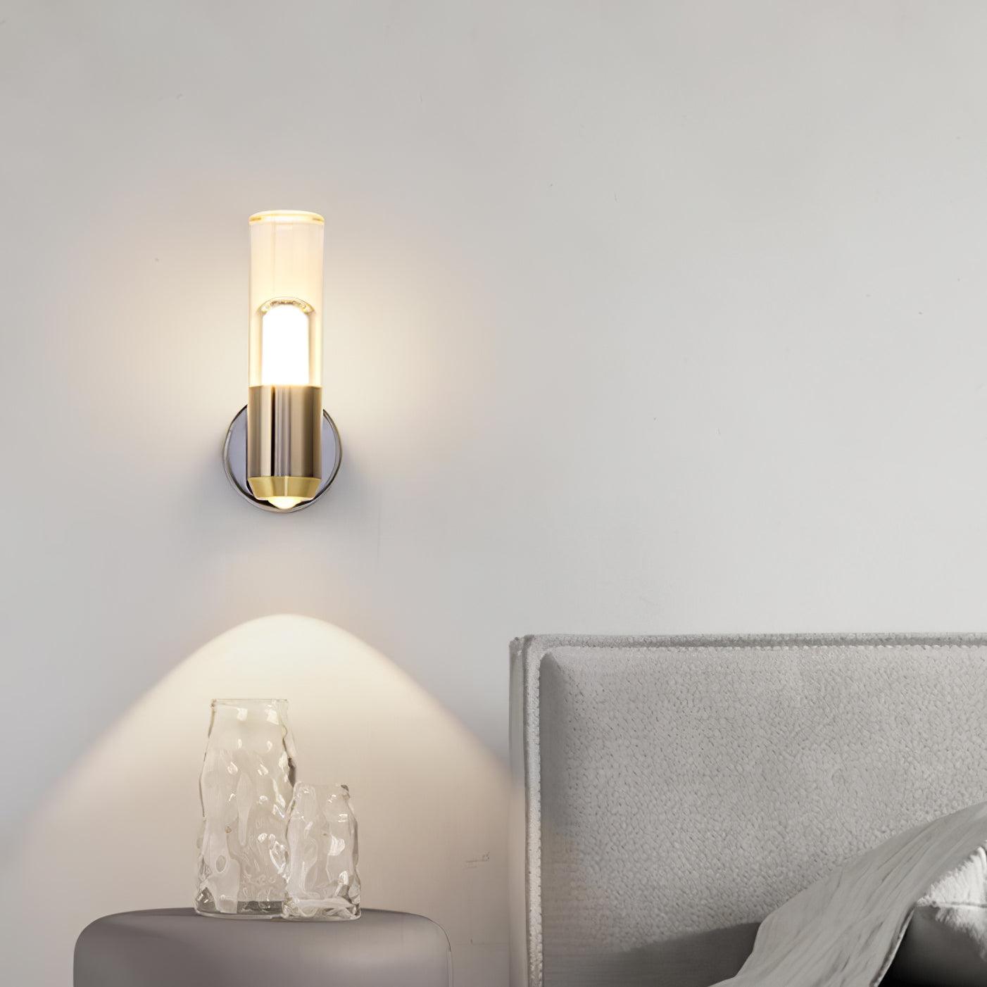 Modern Cylindrical Wall Sconce - Sleek Contemporary Lighting Fixture for Bedroom, Living Room, and Hallway Decor