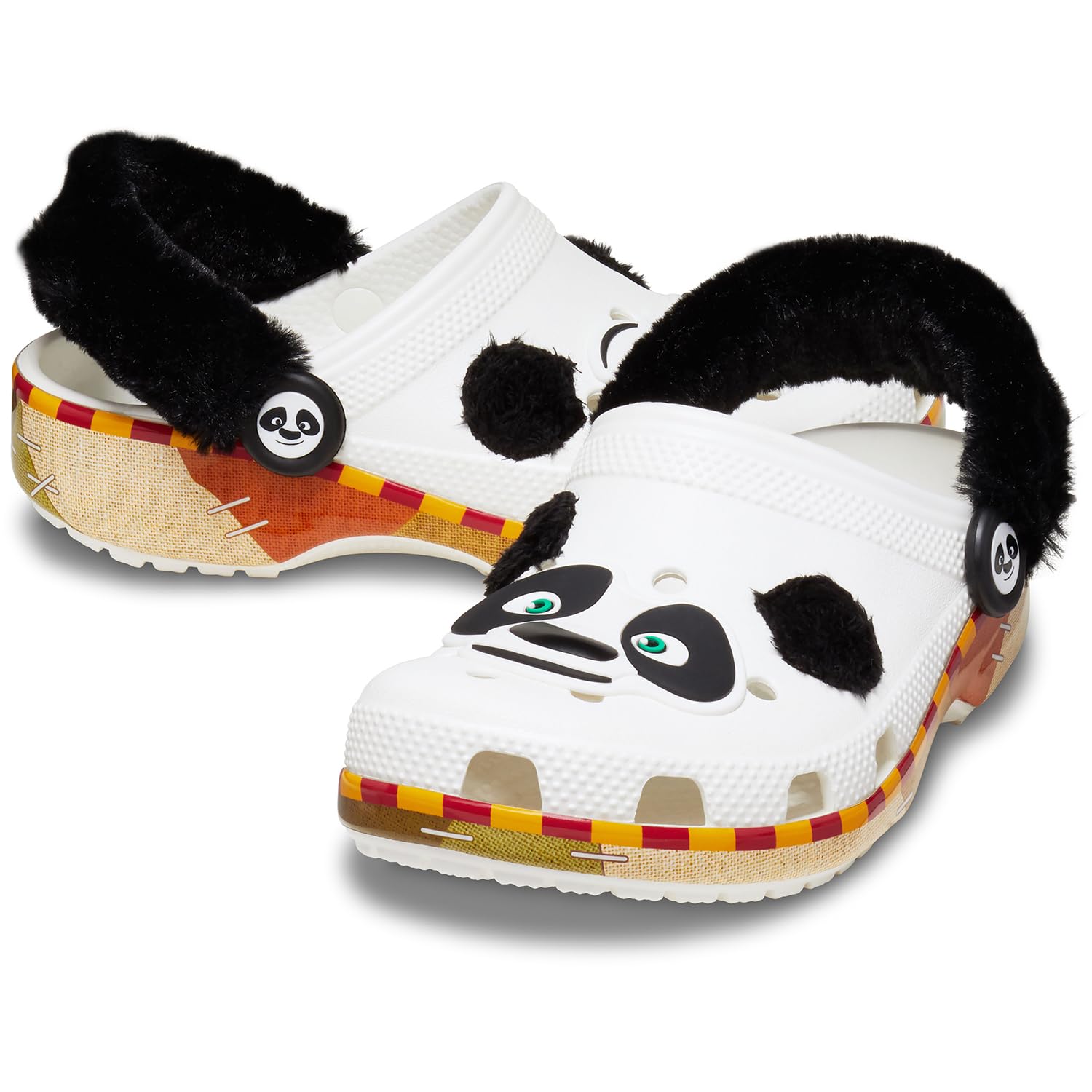 Crocs Unisex-Child Kung Fu Panda Classic Clogs | Lightweight Comfortable Slip-On Shoes for Kids | Perfect for School, Playtime & Outdoor Activities