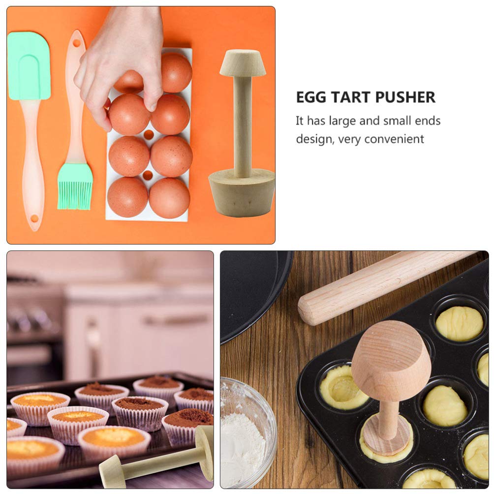 HEALLILY Double-Sided Tart Tamper Mold - Portable Egg Tart Pastry Pusher & Vegetable Pounder - Kitchen Gadget for Baking, Cooking, Home & Restaurant Use - Perfect for Making Tarts, Pastries, and Crushing Vegetables