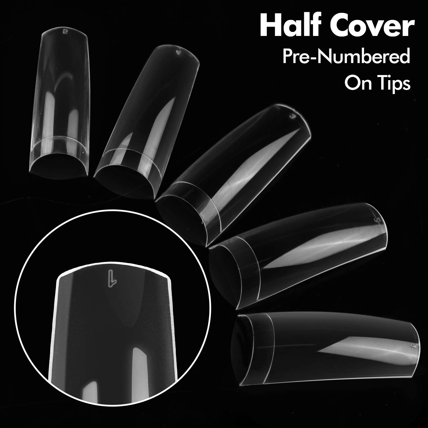 KIRA Clear Acrylic Nail Tips - 120PCS French False Nails with Glue, 6 Sizes & Storage Case for Professional Salon & DIY Manicure | Perfect for Wedding, Party & Everyday Nail Art