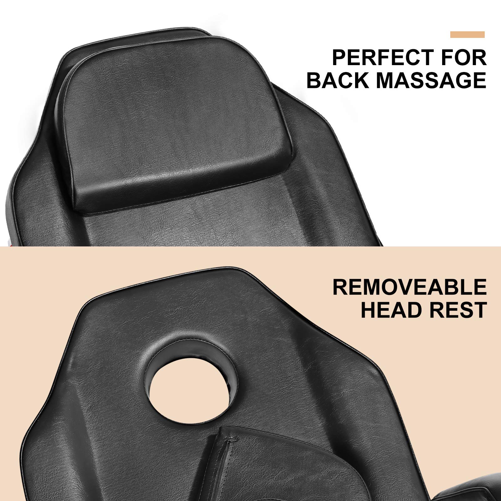 Professional Adjustable Facial Massage Bed & Tattoo Chair with Stool - Salon Spa Equipment for Barber, Massage Therapy & Tattoo Parlors - Perfect for Relaxation & Body Art Sessions