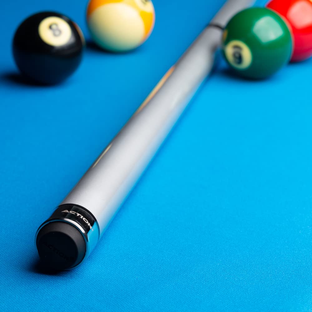 Premium Silver Action Break Jump Billiards Pool Cue Stick - Professional Billiards Accessory for Break Shots & Jump Shots - Perfect for Tournaments & Home Game Rooms