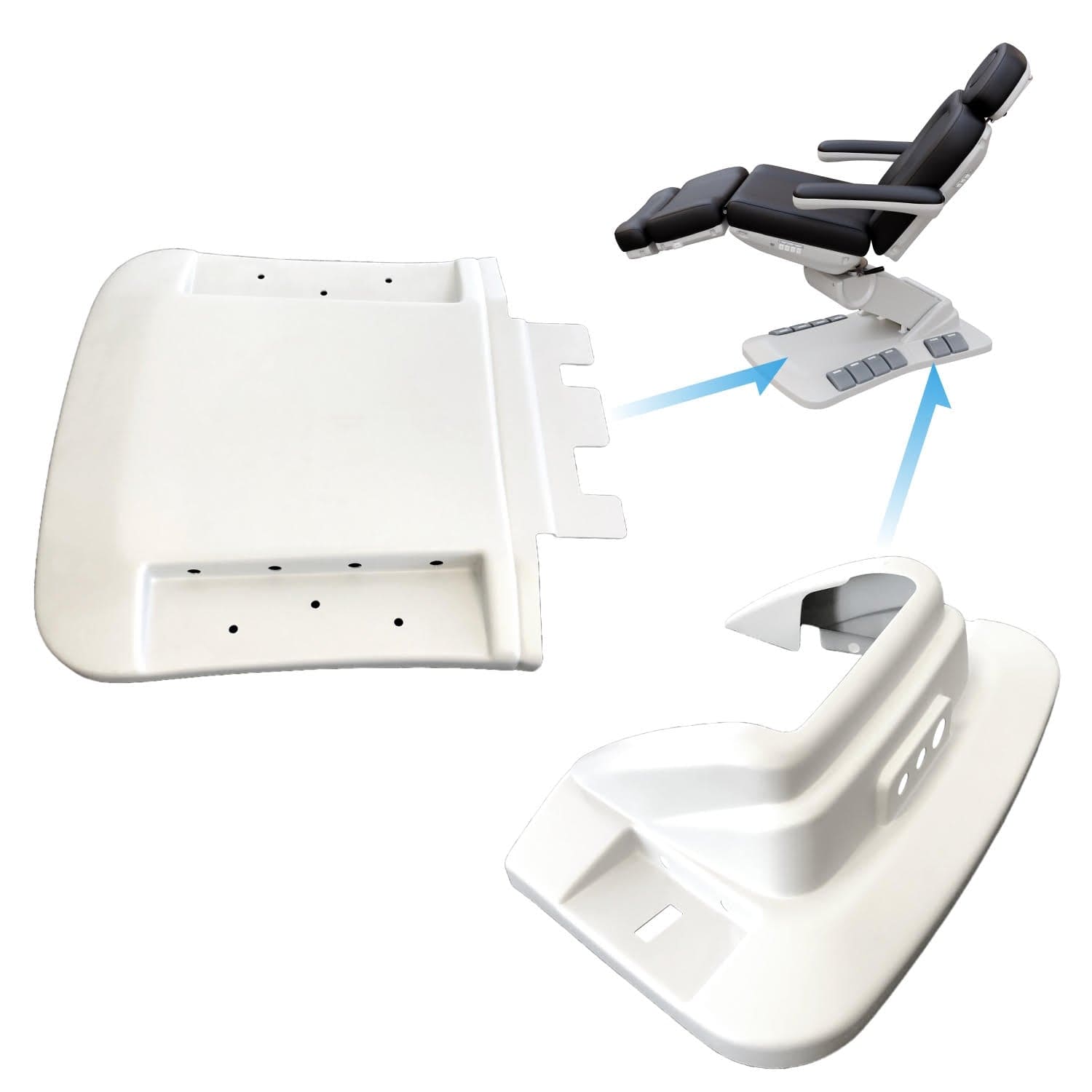 2246EB Treatment Chair Base (Full Plastic Set) - Durable & Lightweight for Medical, Dental, and Spa Use