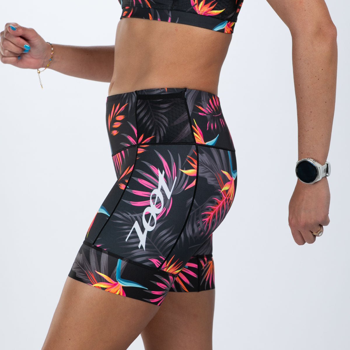 Women's Ltd Tri 6 Short - Tropical Magic Print Athletic Running Shorts for Women | Perfect for Gym, Yoga & Summer Outdoor Activities