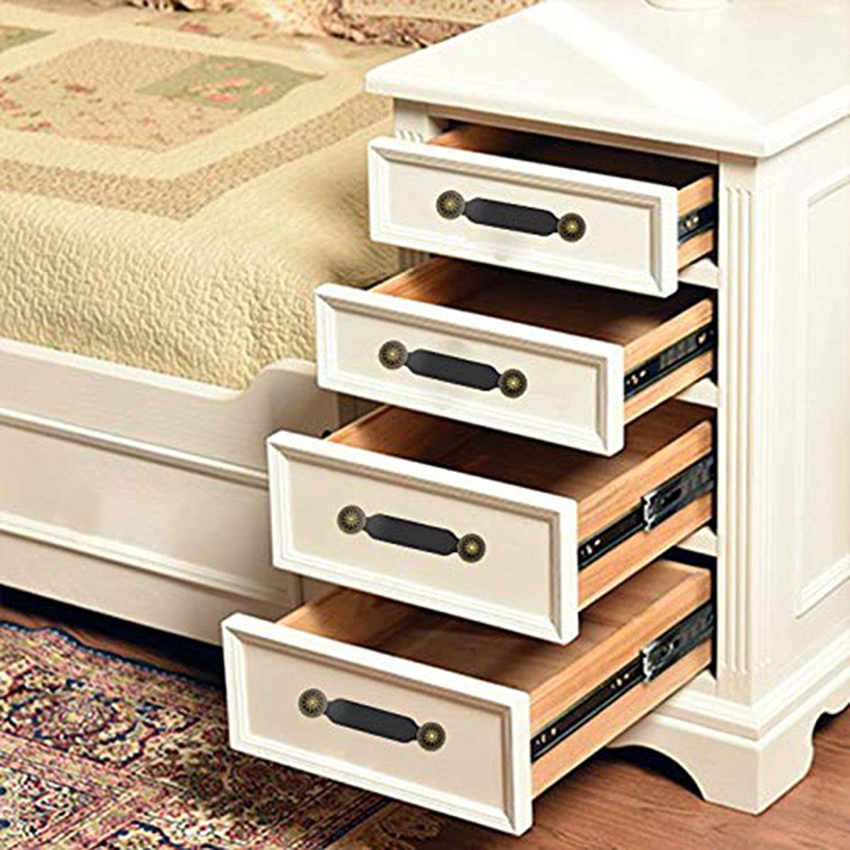 Premium Skyscraper Leather Drawer Pulls - 8-Piece Set (78mm, White) for Dresser, Kitchen Cabinets, Bathroom Vanity & Closet Organization - Durable Hardware Upgrade for Home & Office Furniture