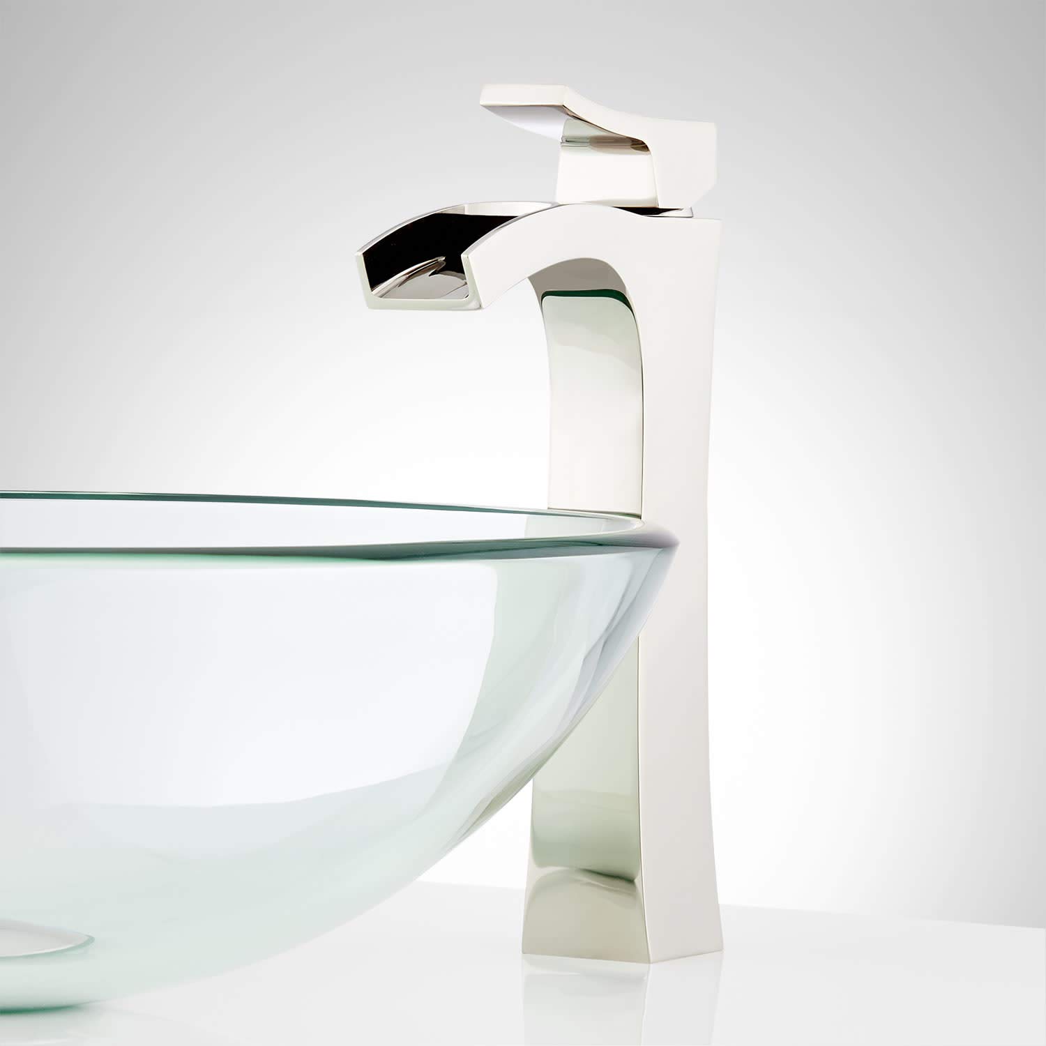 Signature Hardware 948607 Vilamonte 1.2 GPM Single Hole Vessel Bathroom Faucet with Metal Lever Handle & Pop-Up Drain - Modern Sink Faucet for Bathroom Vanity, Powder Room, and Guest Bath Installation