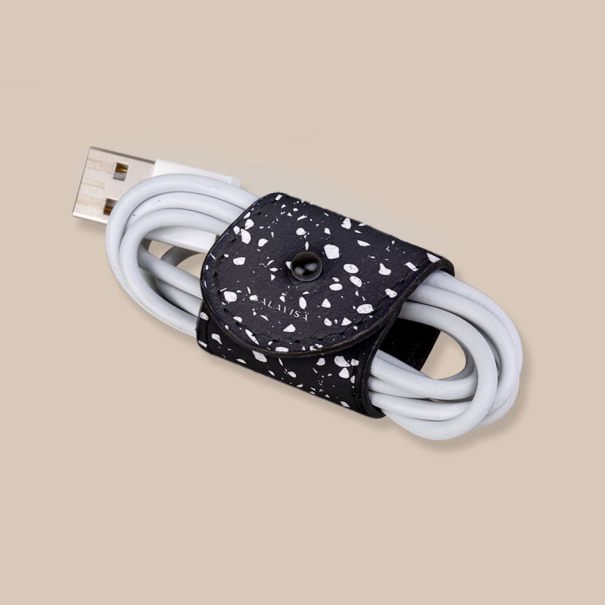 Black Coffee Terrazzo Eco-Friendly Phone Case with Cord - Stylish & Protective Cover for iPhone, Samsung, and More - Perfect for Travel, Work, and Everyday Use