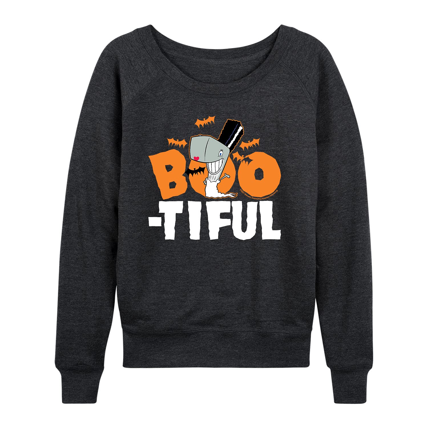 SpongeBob SquarePants Boo-tiful Women's Lightweight French Terry Pullover Hoodie | Halloween Cartoon Sweatshirt | Casual Lounge & Costume Party Outfit