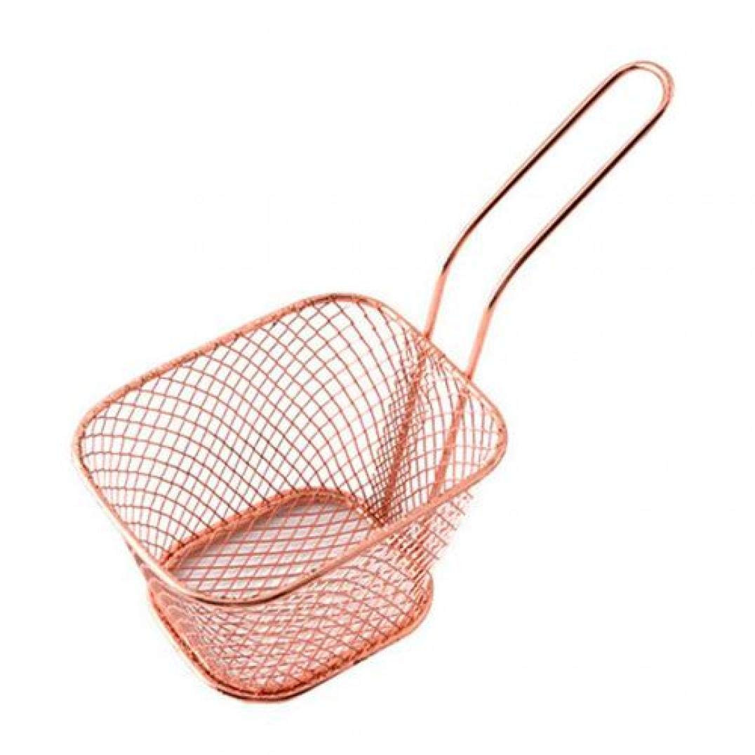 LUCACO Stainless Steel Wire Basket for Serving Food, French Fries, and Kitchen Storage | Durable Metal Cooking Tools for Restaurants, Home Kitchens & Party Food Presentation