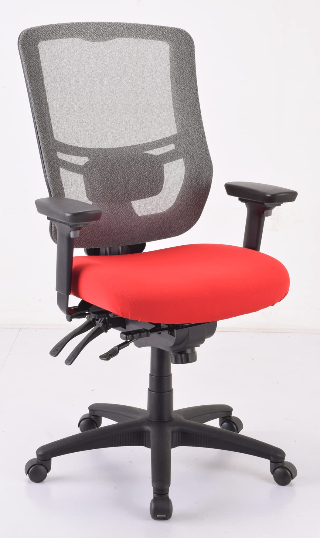 Tempur-Pedic Adjustable Office Chair with Lumbar Support - Ergonomic Mesh Back Task Chair for Home & Office Workspace - Red (Perfect for Long Hours Sitting, Computer Work & Gaming)