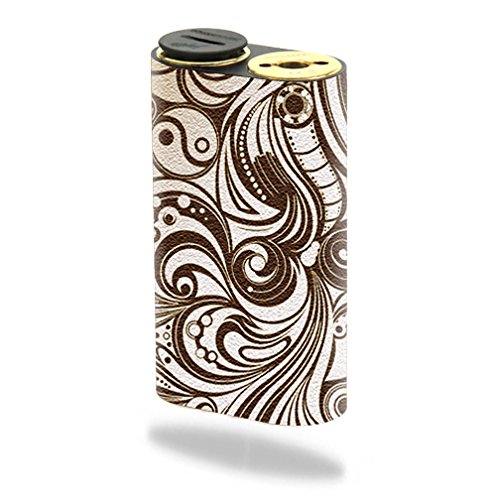 MightySkins Vinyl Decal Wrap Cover Compatible with Wismec Noisy Cricket - Vintage Swirls Design | Protective & Durable Skin | Easy to Apply & Remove | Made in USA | Perfect for Vape Mod Protection & Customization