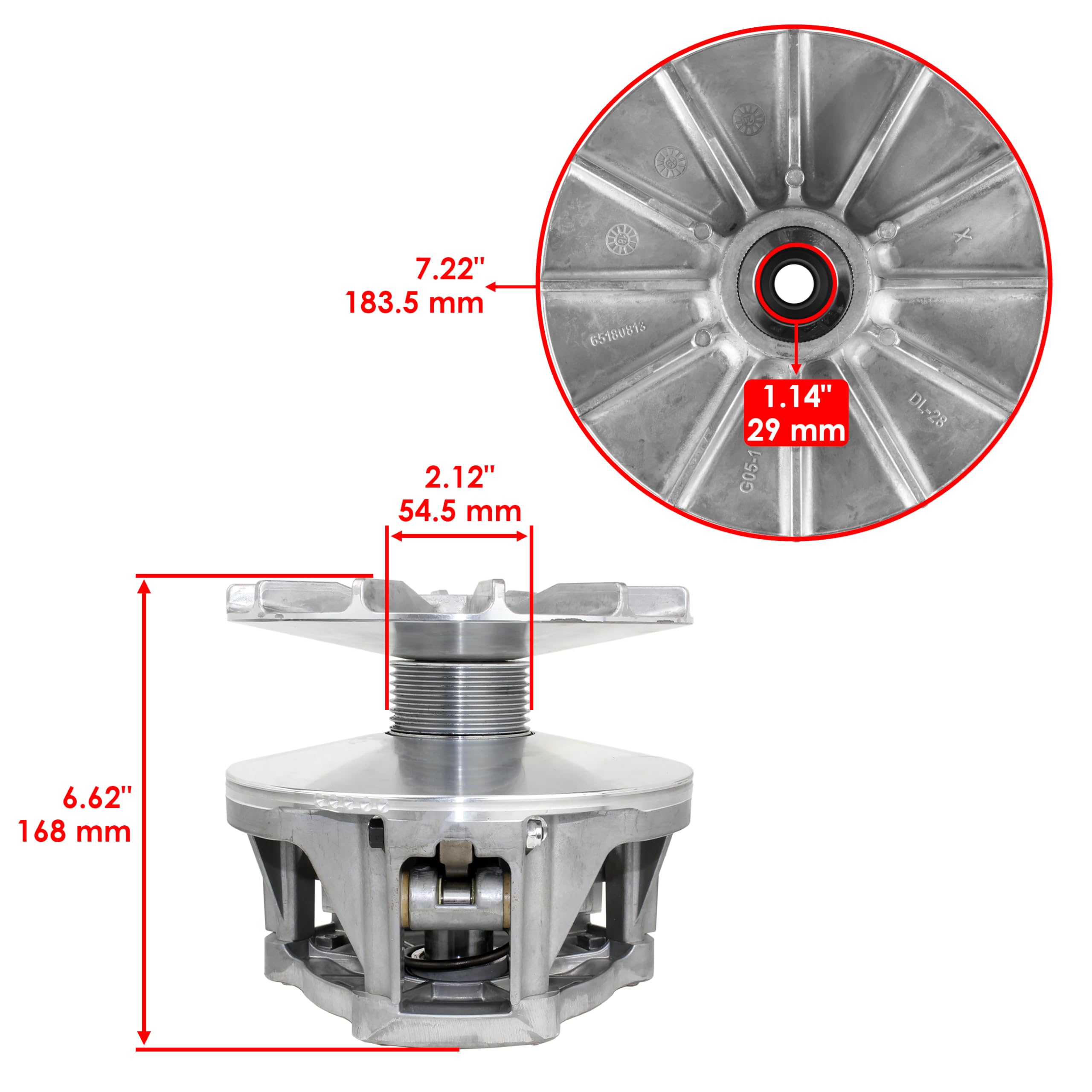 Caltric Complete Primary Drive Clutch Kit with Installation Tool - Compatible with Polaris Sportsman 700 (2002-2005) - OEM Part #1321971 - Perfect for ATV Maintenance & Off-Road Performance Upgrades