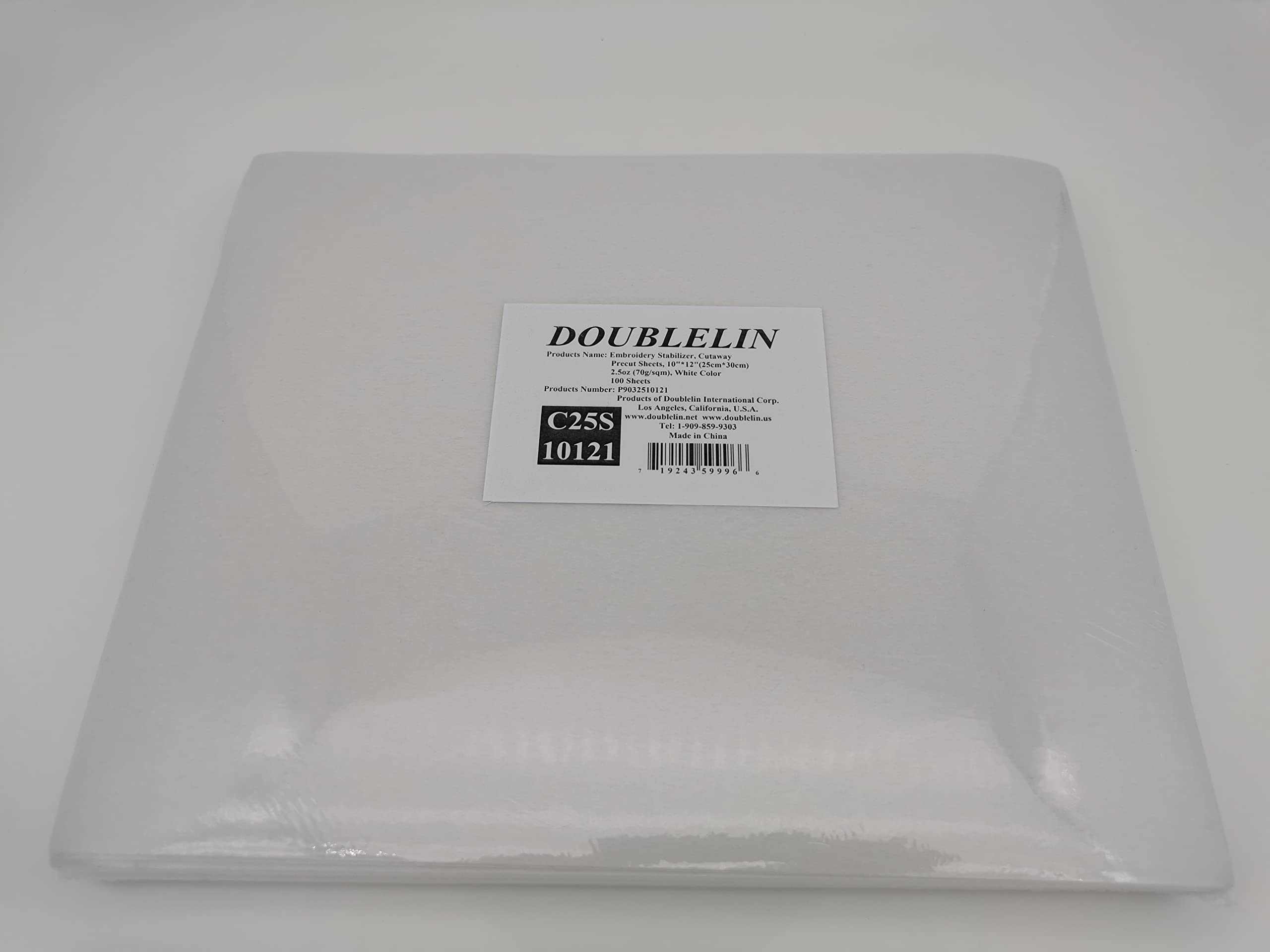 DOUBLELIN Cutaway Embroidery Stabilizer 2.5oz White - 10