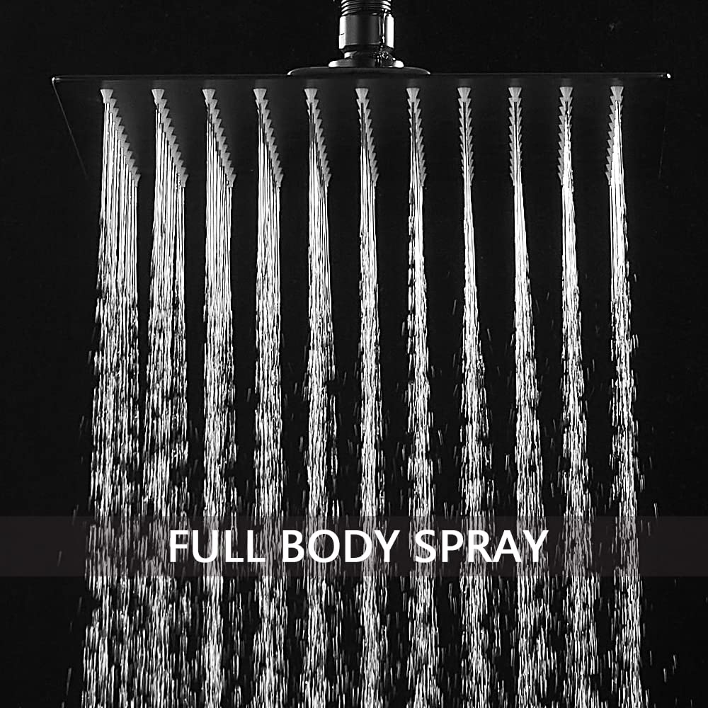 Premium Matte Black Shower System - 10 Inch Rain Shower Head with Handheld Sprayer, High Pressure Ceiling Mount Combo Set (Includes Rough-in Valve & Trim) for Modern Bathroom Luxury - Perfect for Spa-like Experience & Water-saving Home Upgrades