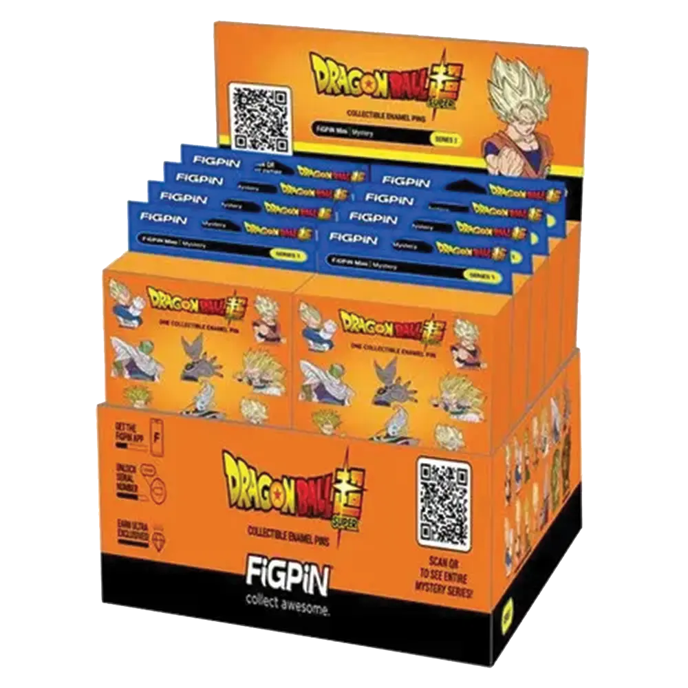 Dragon Ball Super Mystery Minis Series 1 Collectible Enamel Pins Set - Anime Merchandise for Fans, Cosplay, Backpacks & Gift Giving