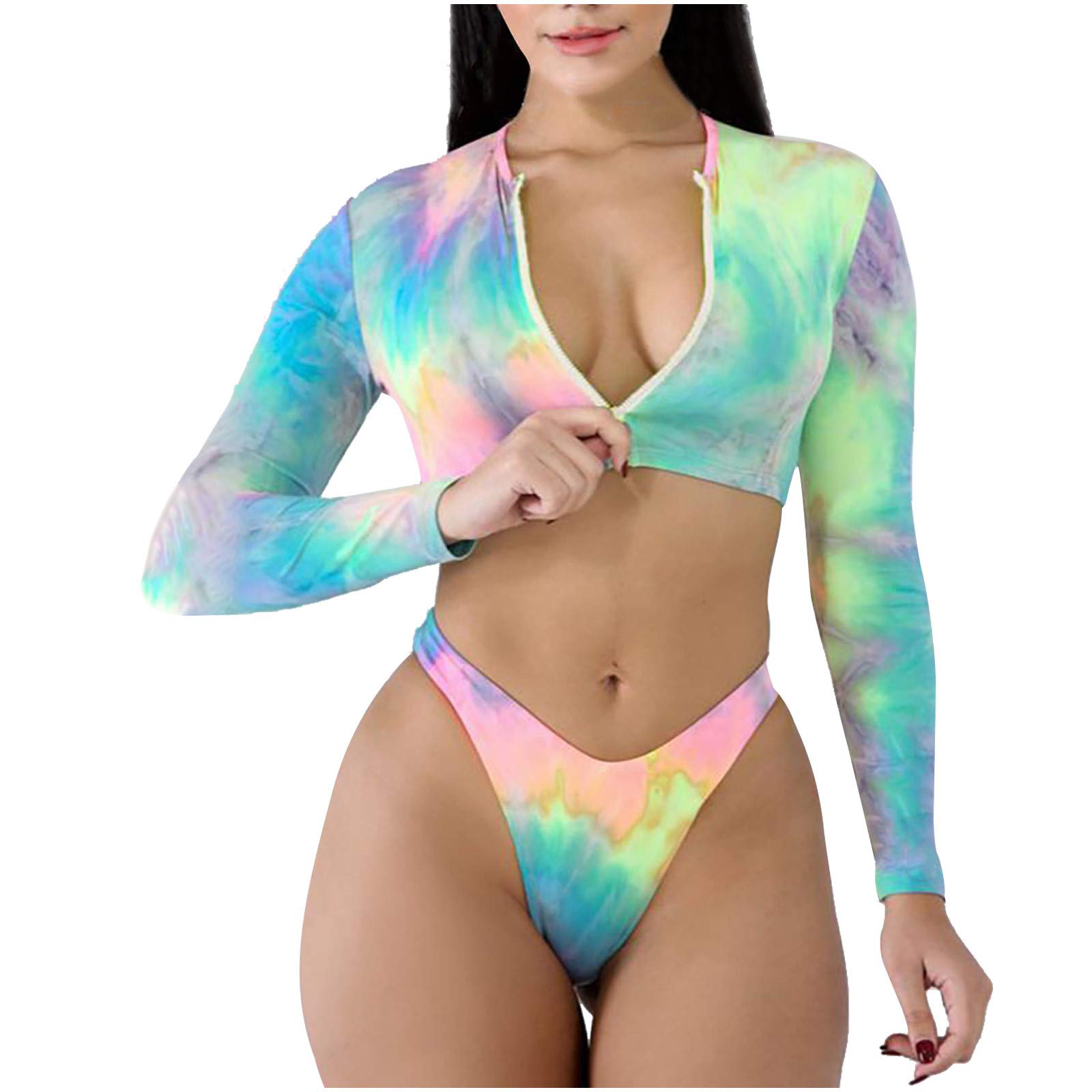 Women's Sexy Striped Halter Bikini Set - One Piece Swimwear for Beach, Pool & Vacation - Perfect for Summer Swim, Sunbathing & Tropical Getaways