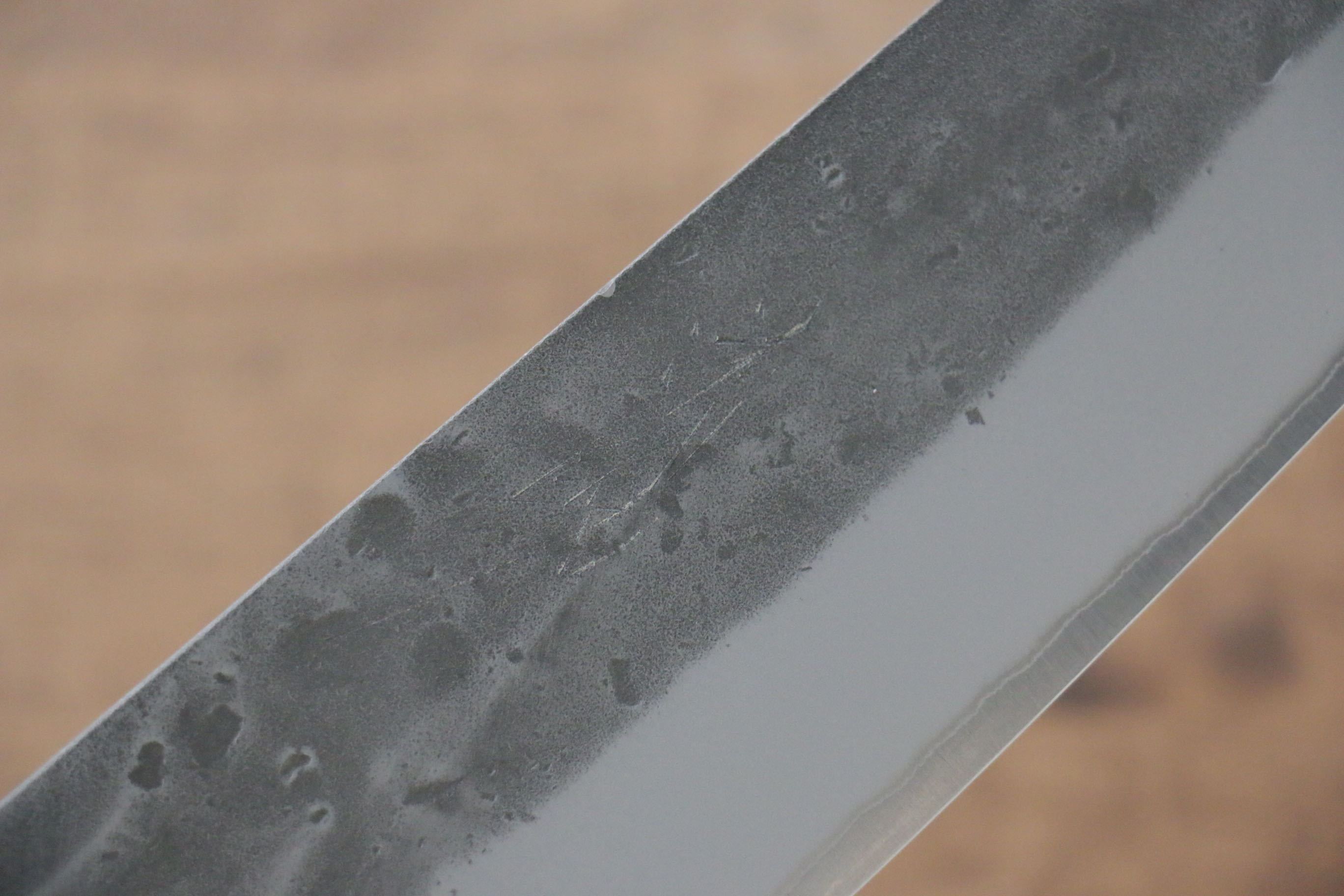 Premium Seisuke Blue Steel No.2 Nashiji Gyuto Japanese Chef Knife 240mm with Chestnut Handle - Perfect for Sushi, Meat Cutting & Professional Kitchen Use