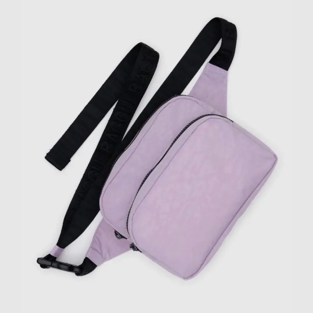 BAGGU Dusty Pink Fanny Pack - Stylish Waist Bag for Travel, Hiking & Everyday Use | Hands-Free Convenience for Women & Men