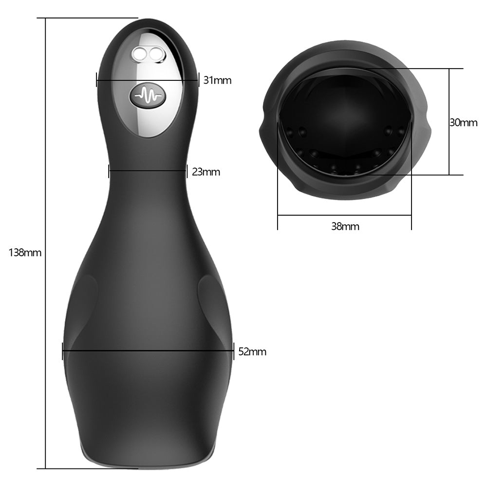 Aphrodisia Head Pleaser - Powerful Vibrating Silicone Penis Stroker for Men - Enhance Solo Play & Couples Intimacy