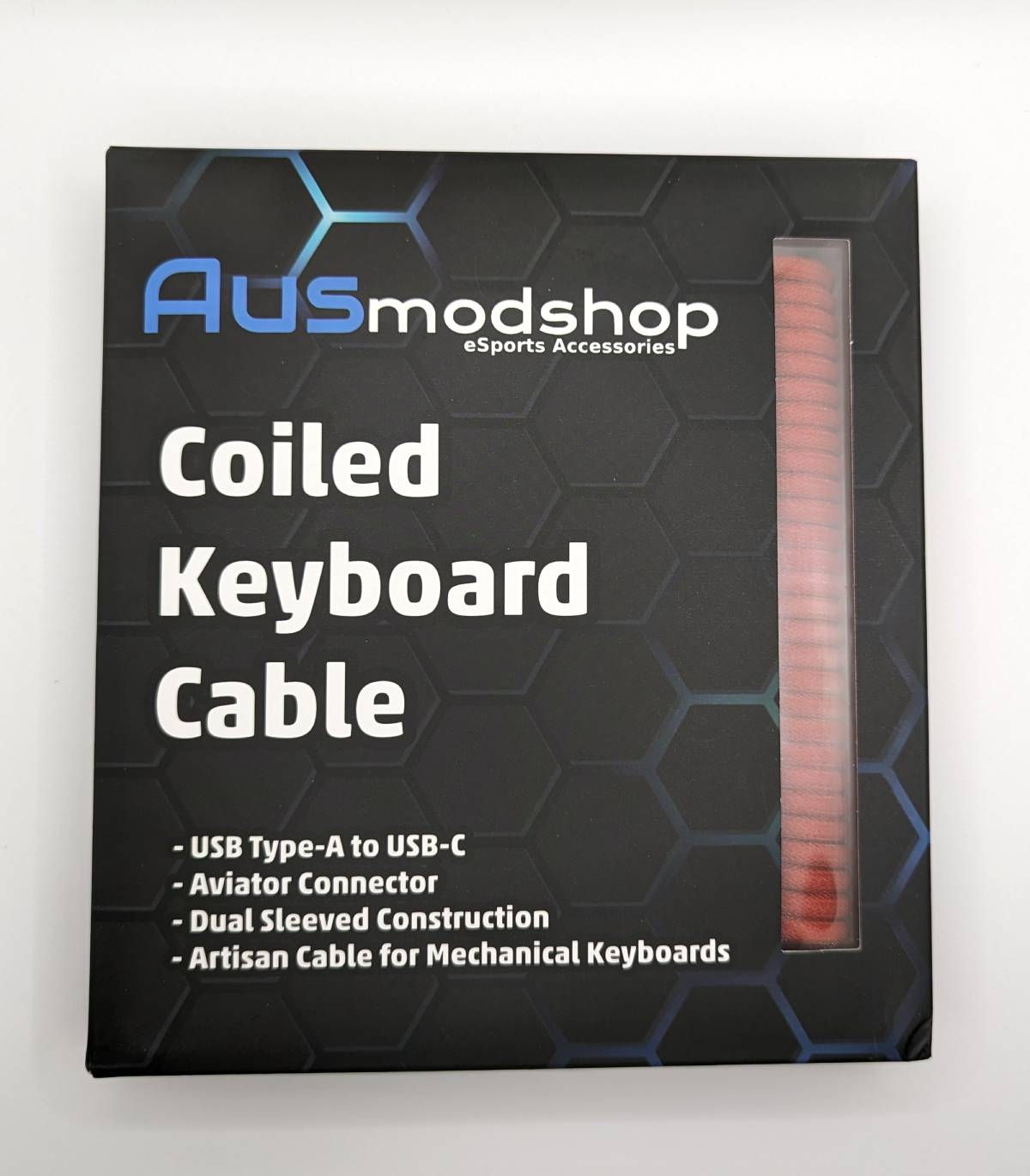 Premium Coiled USB Keyboard Cable for Mechanical Keyboards - Aviator Connector, Durable & Tangle-Free (Vader Design) - Perfect for Gaming, Typing & Custom Keyboard Setups