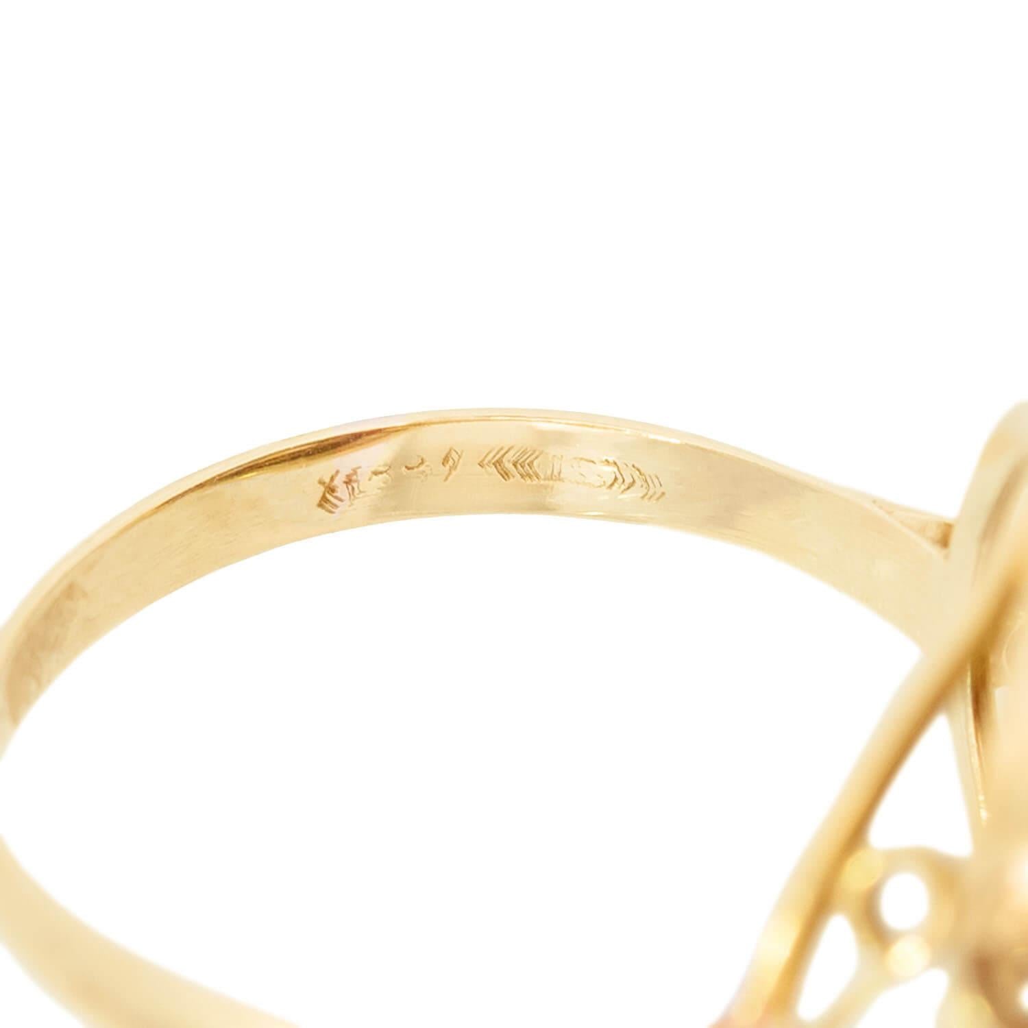 Vintage 18k Gold Multi Stone Sputnik Ring - Unique Bohemian Jewelry for Women, Perfect for Parties, Weddings & Special Occasions